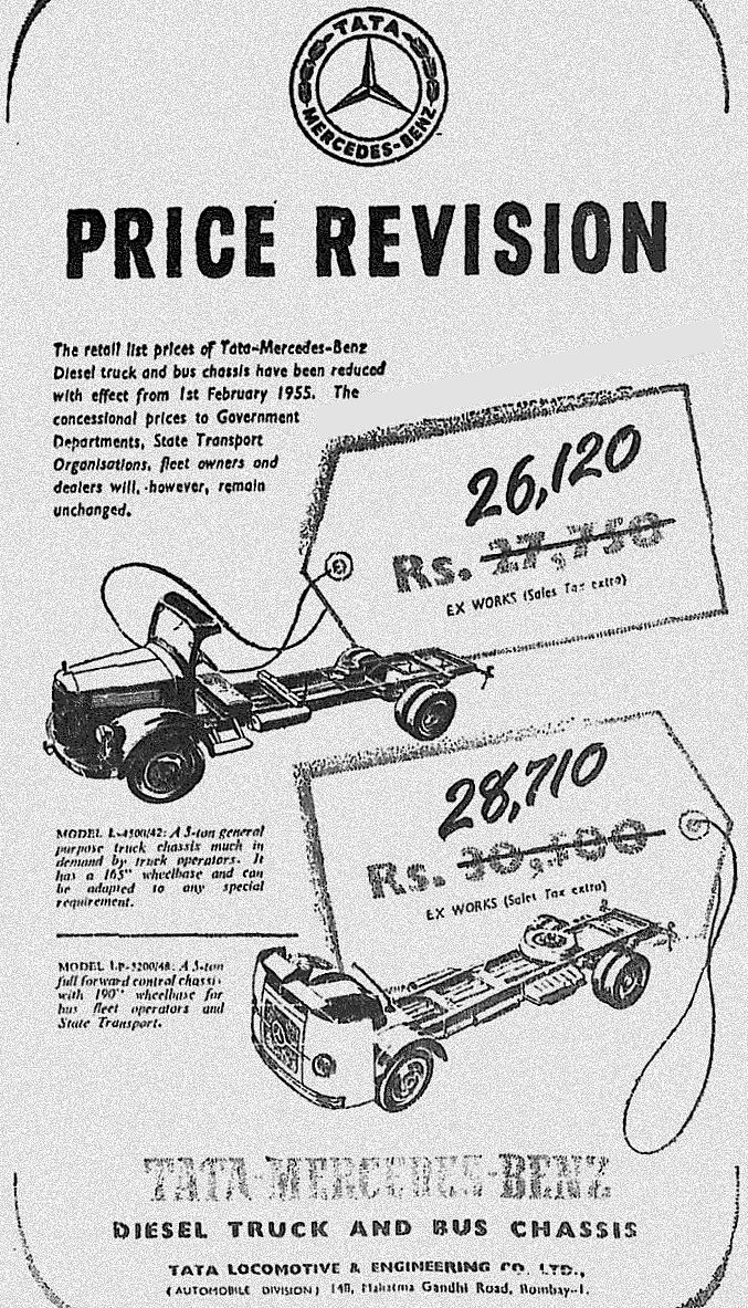 Tata Benz price drop ad